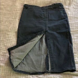 UN Toy Dress Jean Pencil Skirt with Slit in front